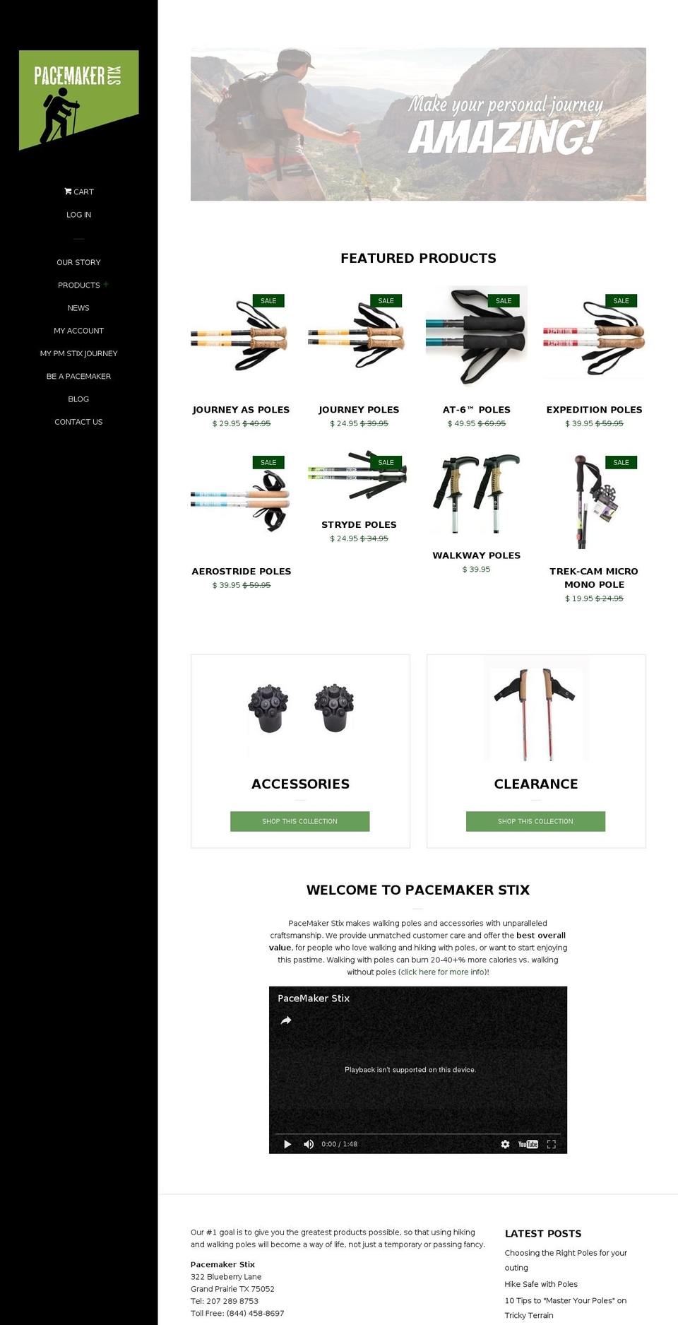 pacemakersticks.com shopify website screenshot