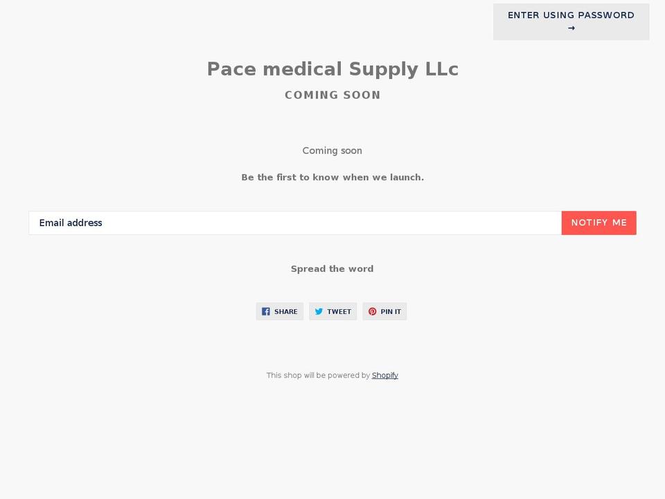 pacemedny.com shopify website screenshot