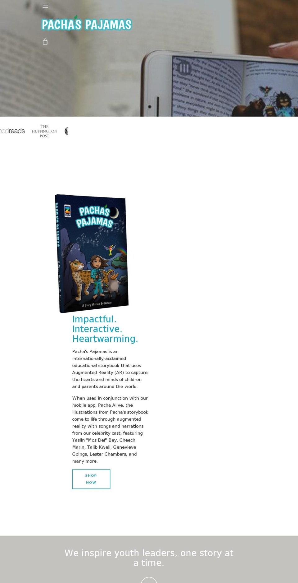 Copy of Narrative Shopify theme site example pachaspajamas.com