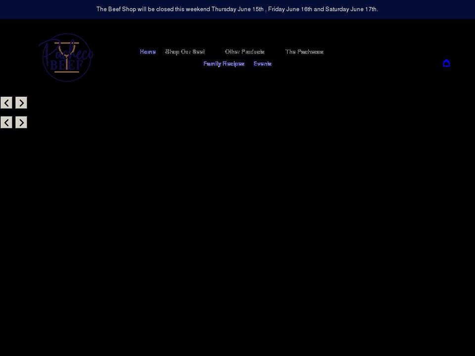 pachecobeef.com shopify website screenshot