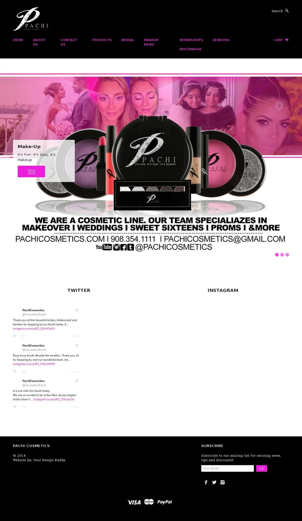 pachicosmetics.com shopify website screenshot
