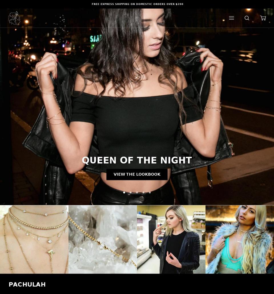 pachulah.com shopify website screenshot