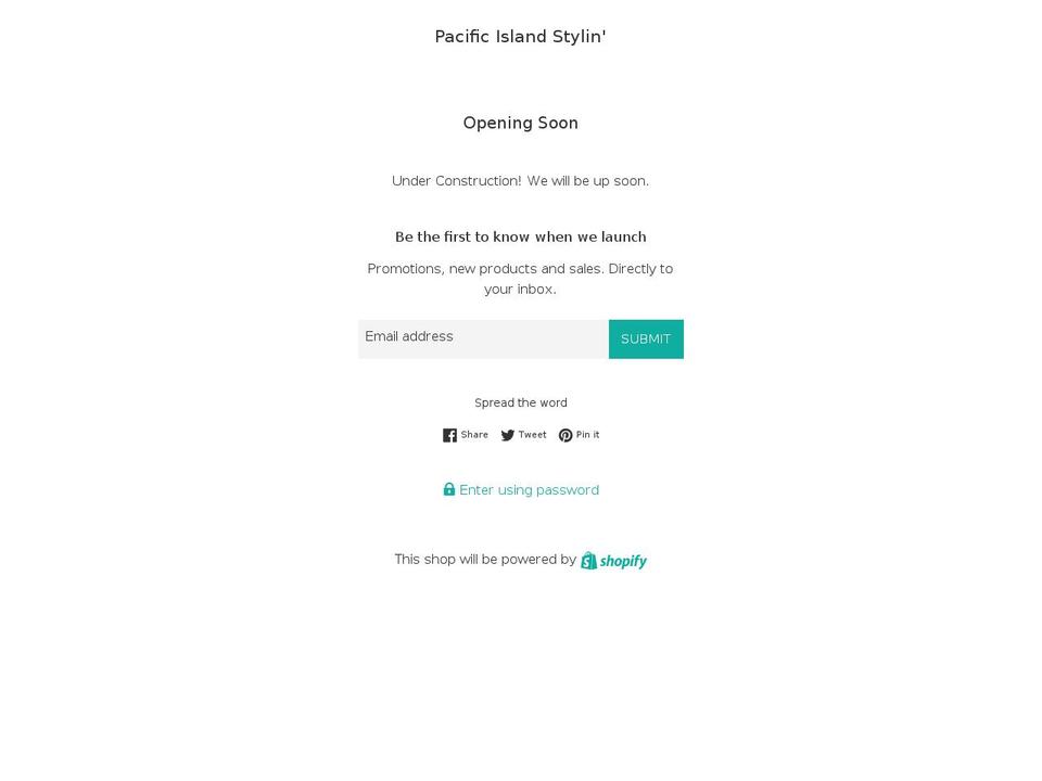 pacific-island-stylin.myshopify.com shopify website screenshot