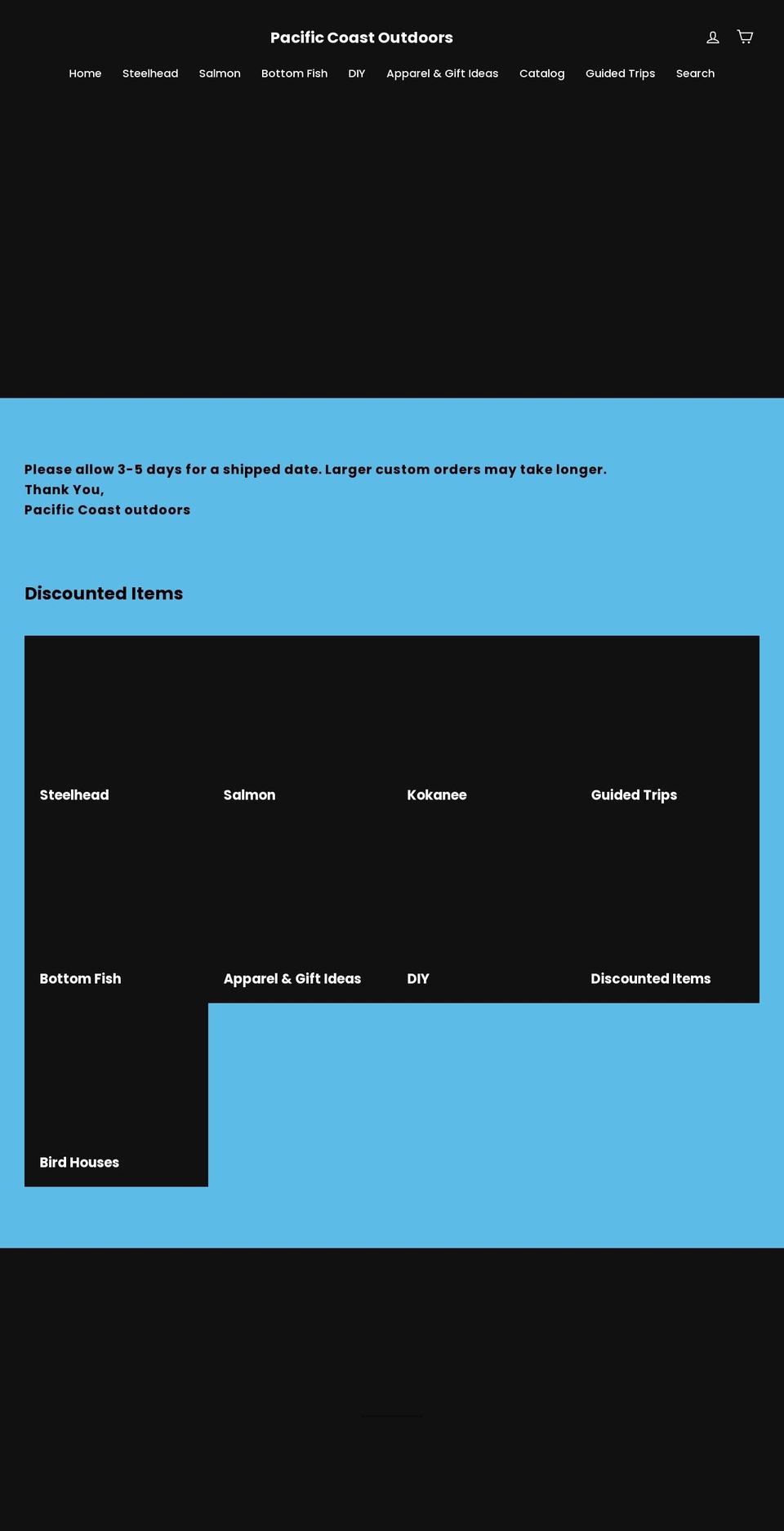 pacificcoastoutdoors.com — Shopify storefront screenshot