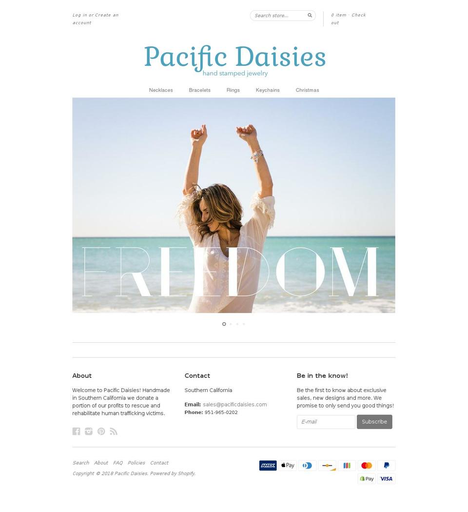 pacificdaisies.com — Shopify storefront screenshot