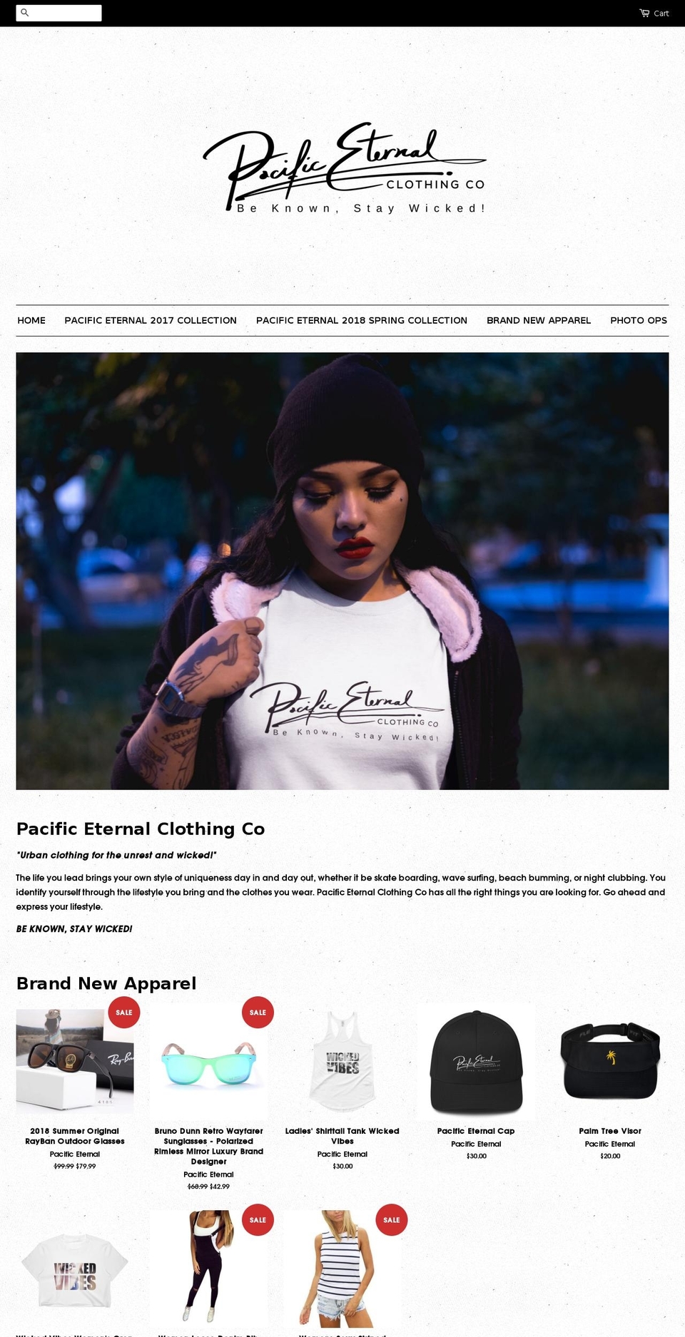 pacificeternal.com — Shopify storefront screenshot