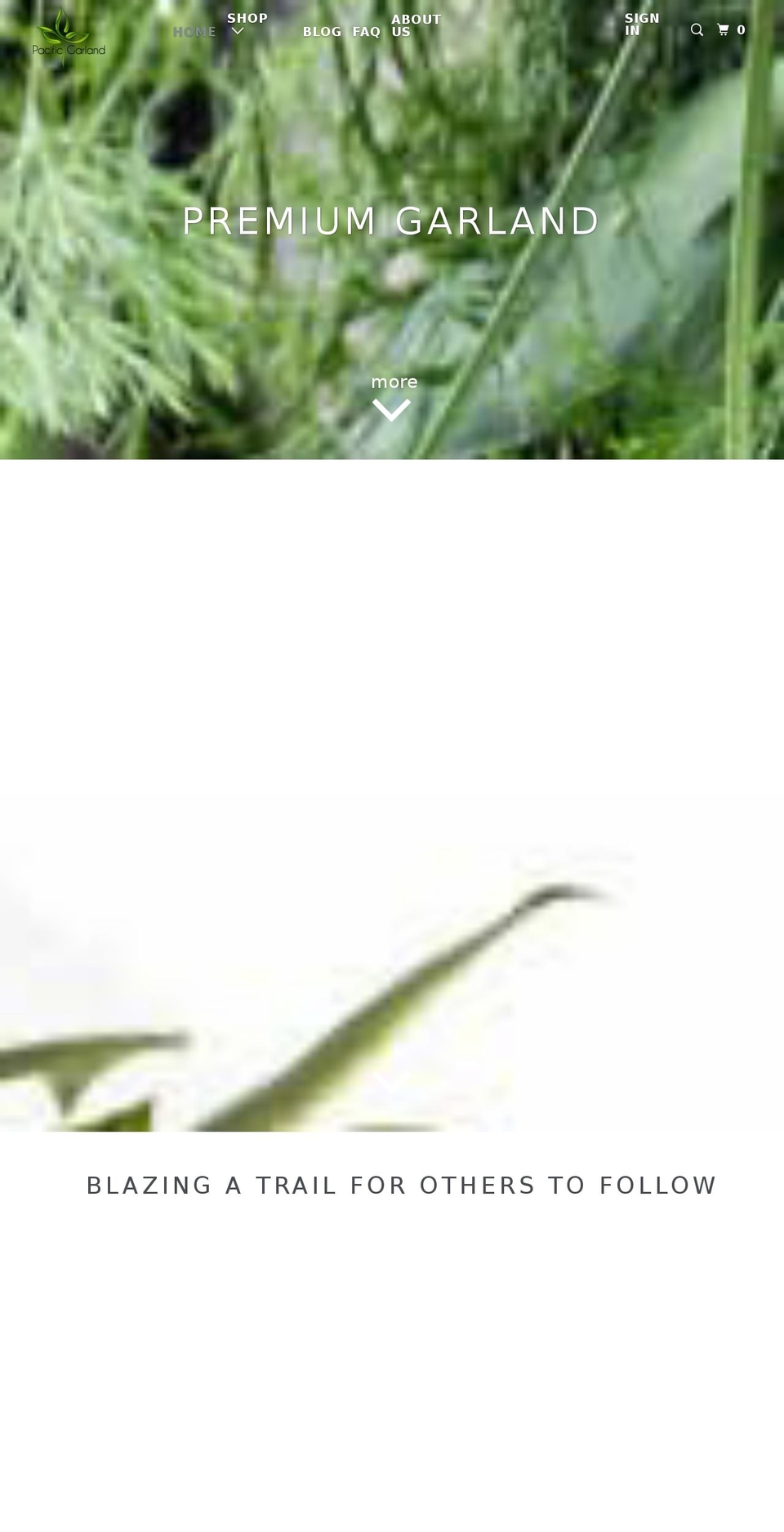 pacificgarlands.com — Shopify storefront screenshot
