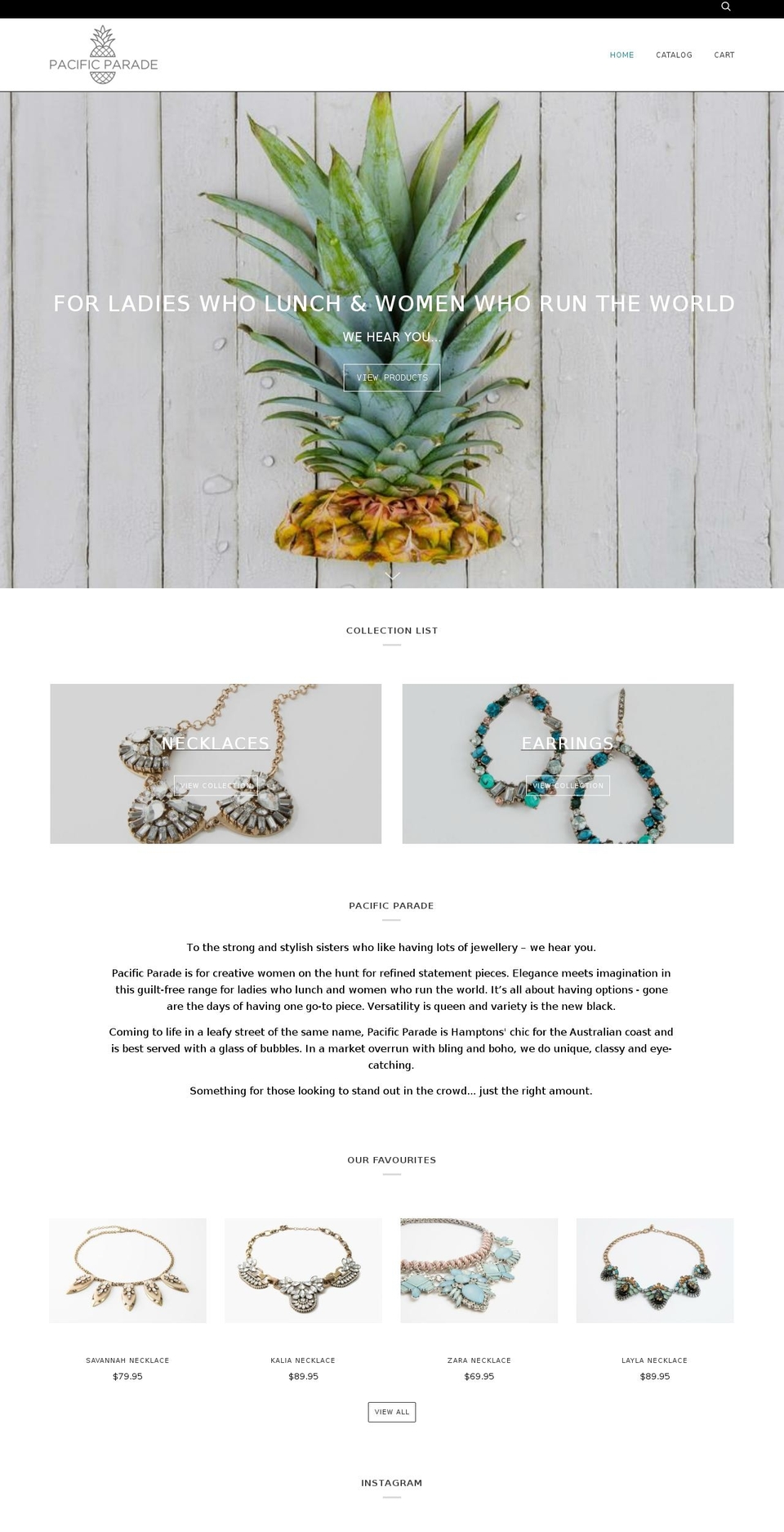 pacificparade.com — Shopify storefront screenshot