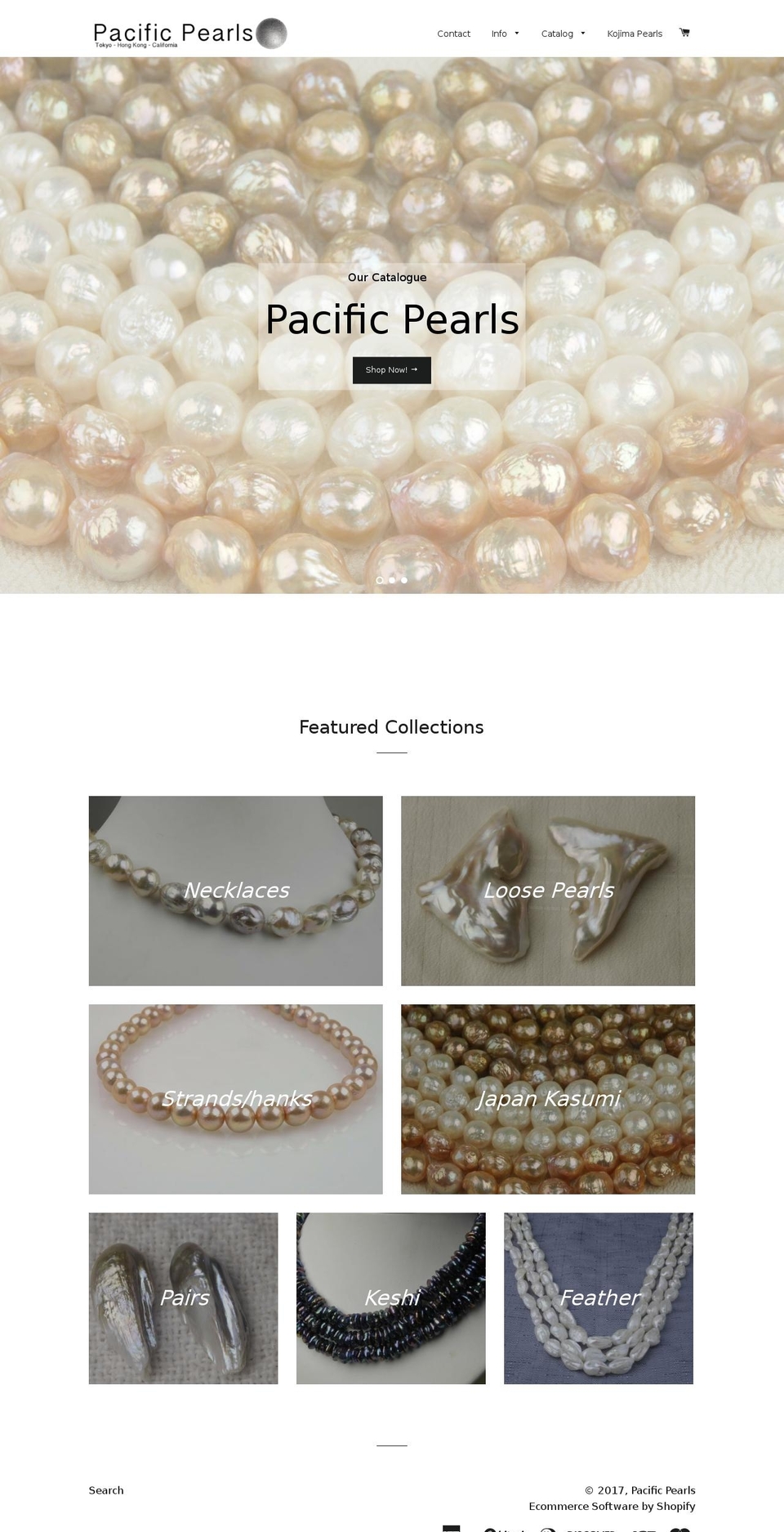 pacificpearls.us shopify website screenshot