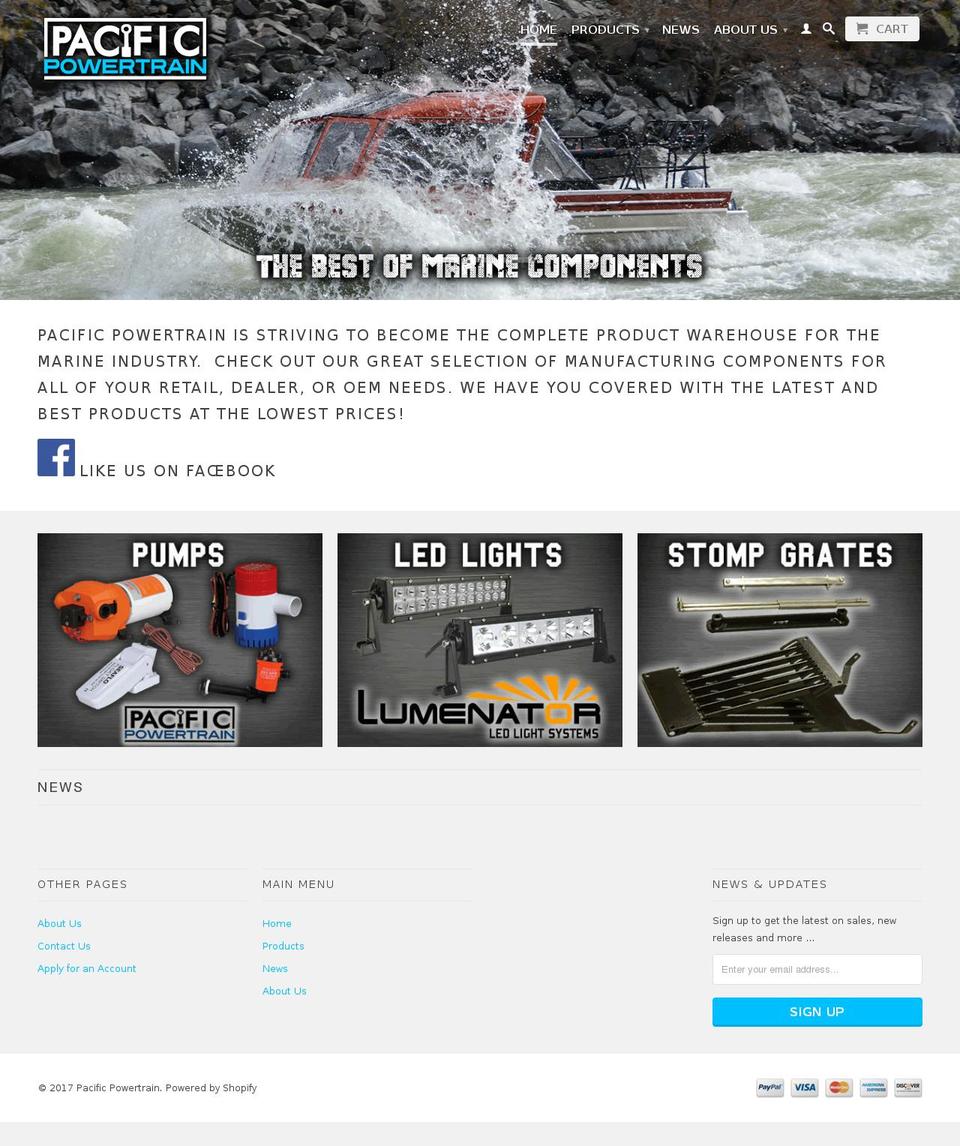 pacificpowertraininc.com shopify website screenshot