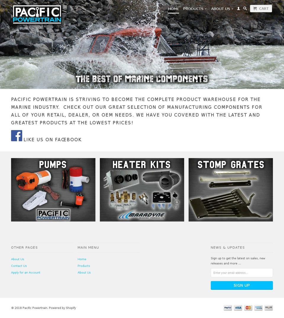 pacificpowertraininc.net shopify website screenshot
