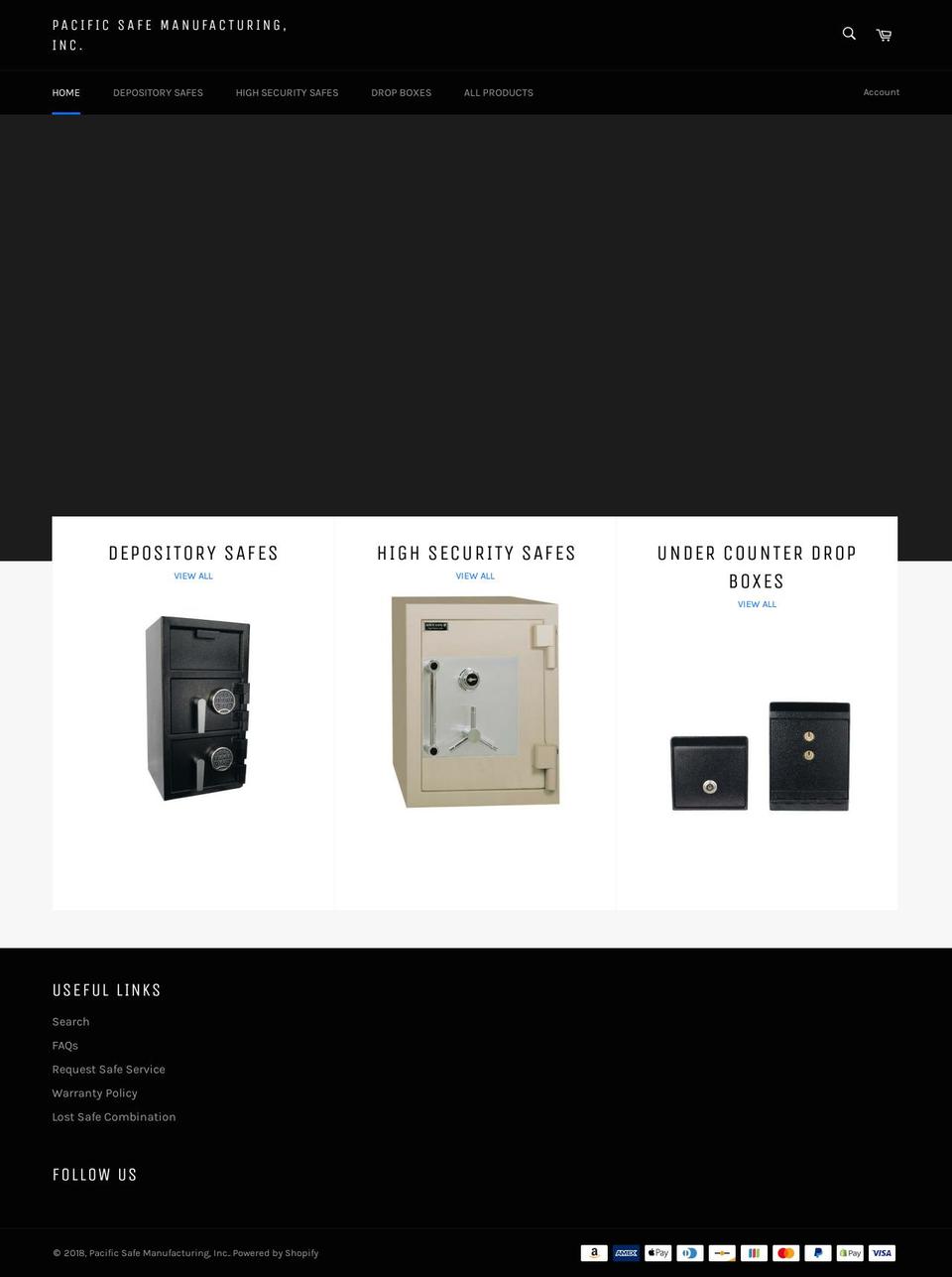 pacificsafemfg.com — Shopify storefront screenshot
