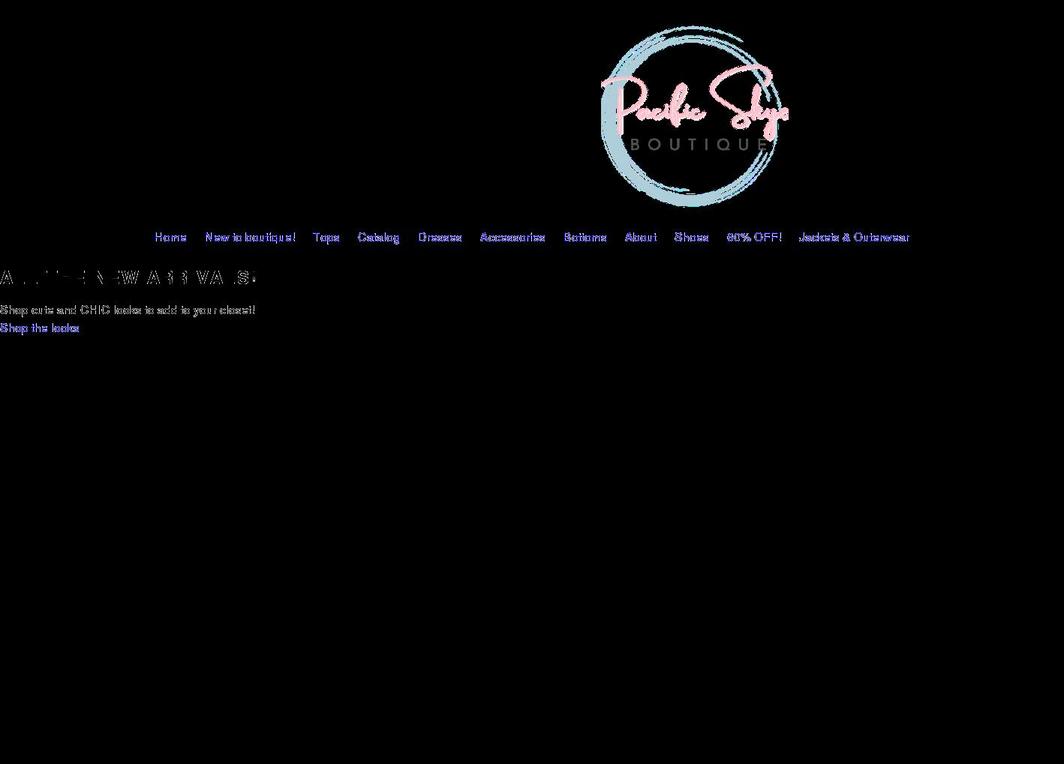 pacificskyeboutique.com shopify website screenshot