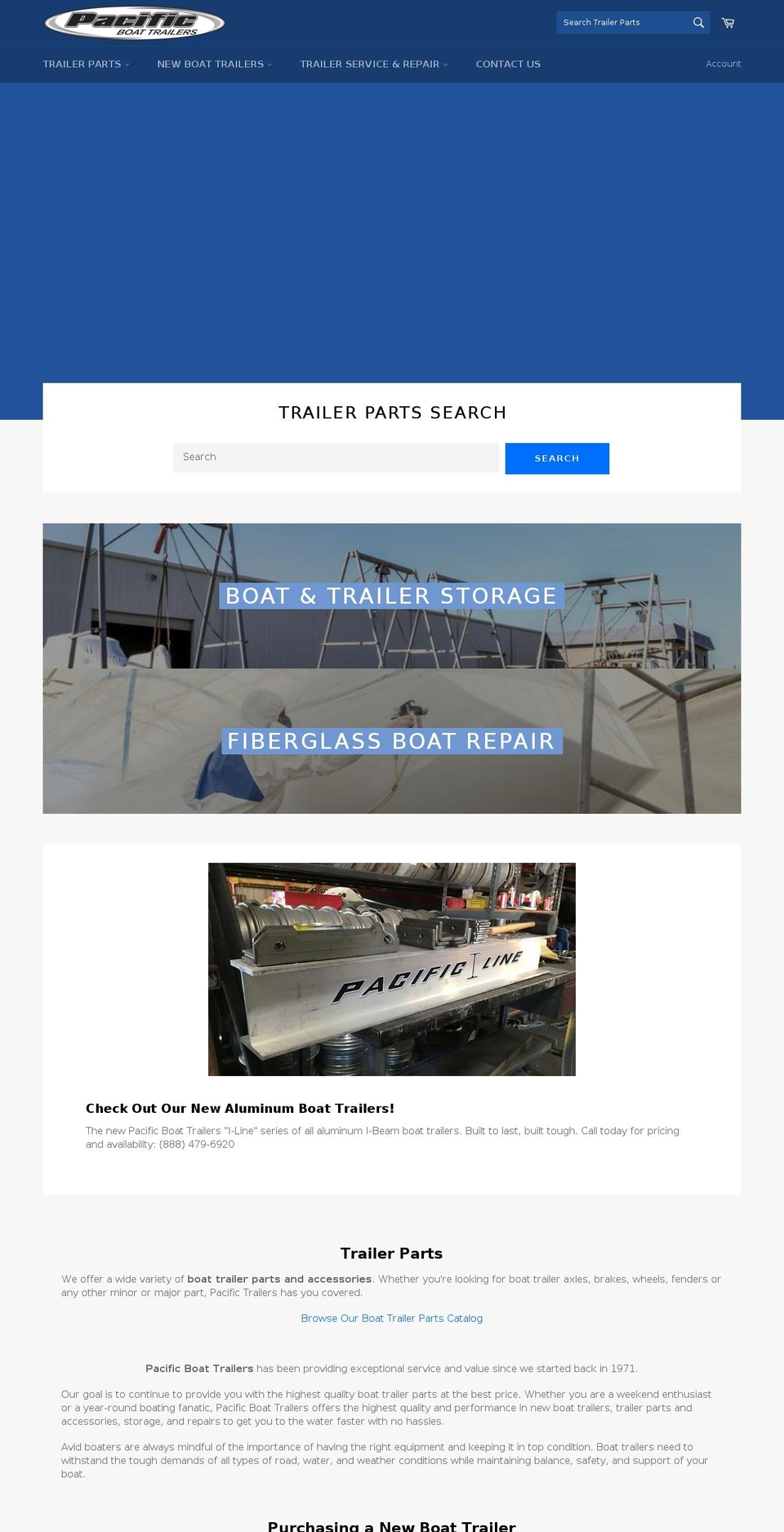 pacifictrailers.com shopify website screenshot