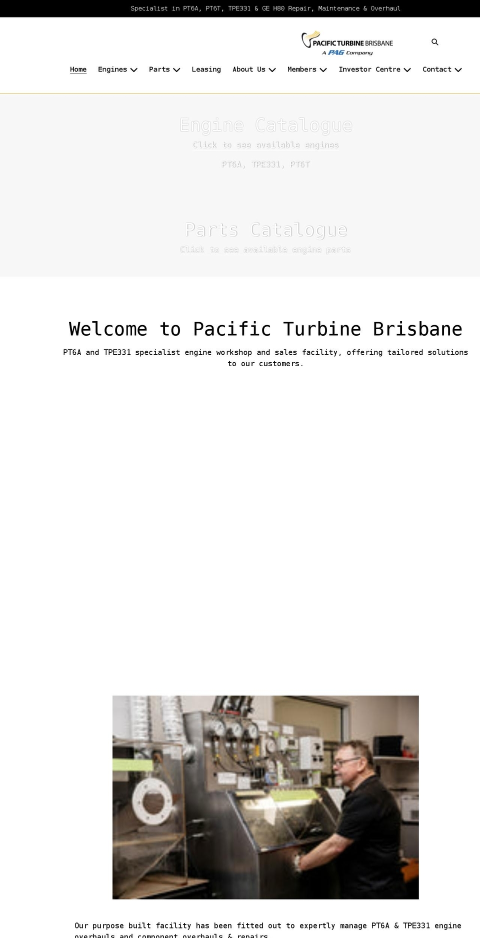 pacificturbine.com.au shopify website screenshot