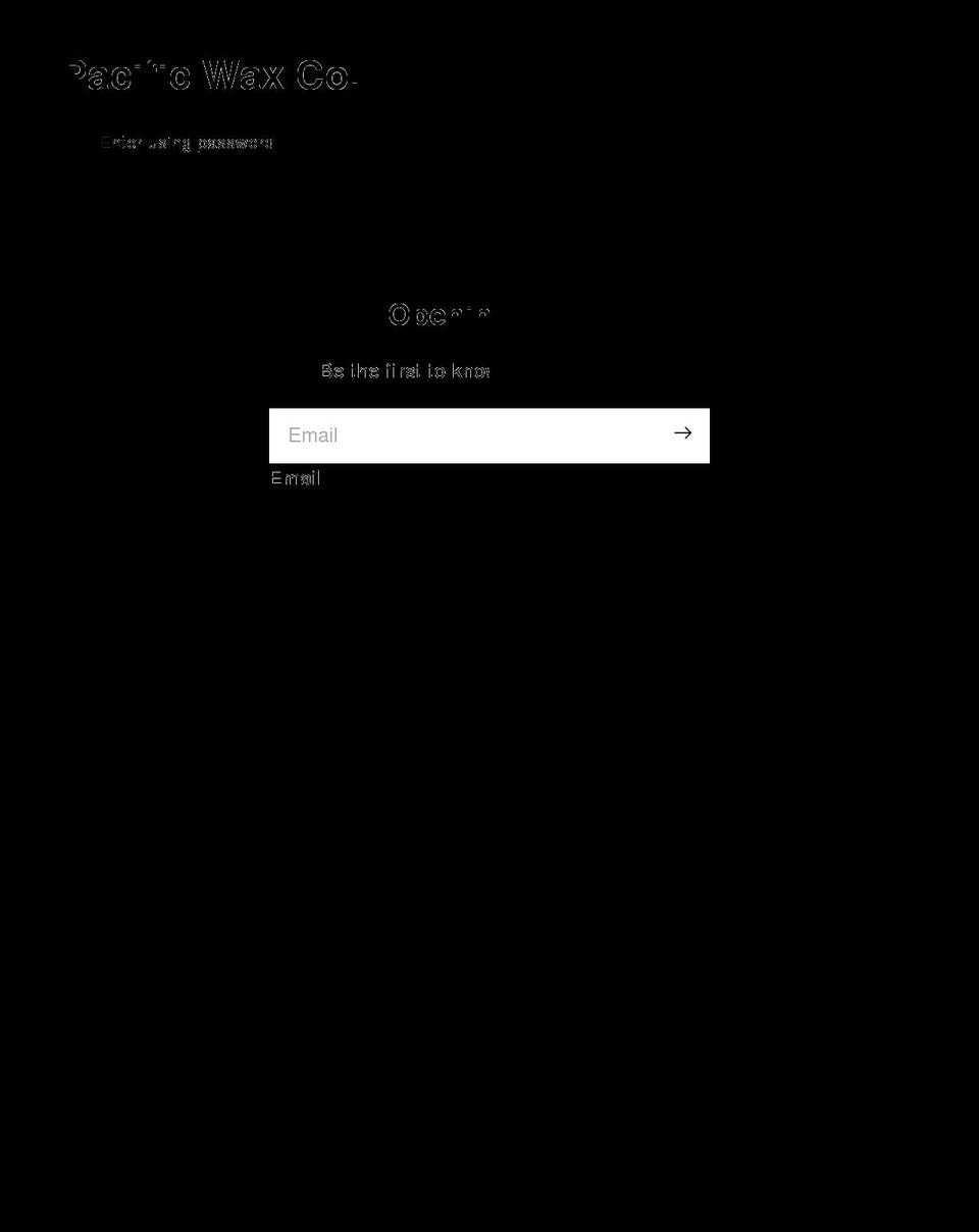 pacificwaxcompany.com shopify website screenshot