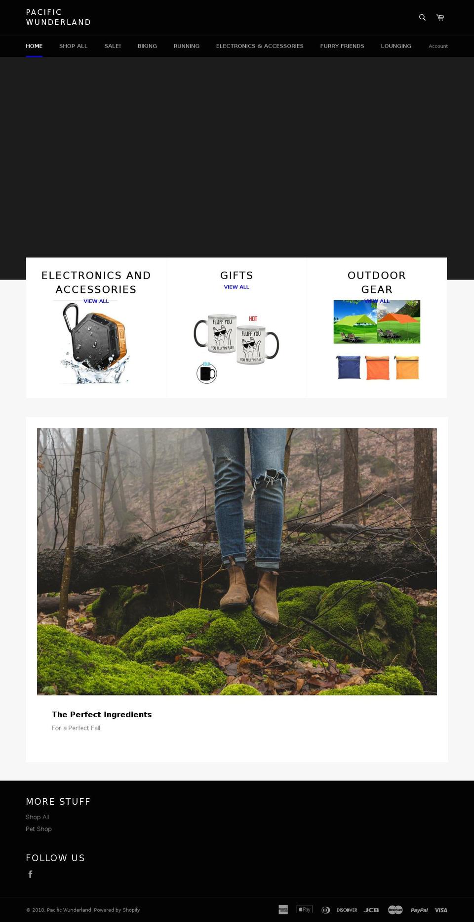 pacificwunderland.com — Shopify storefront screenshot