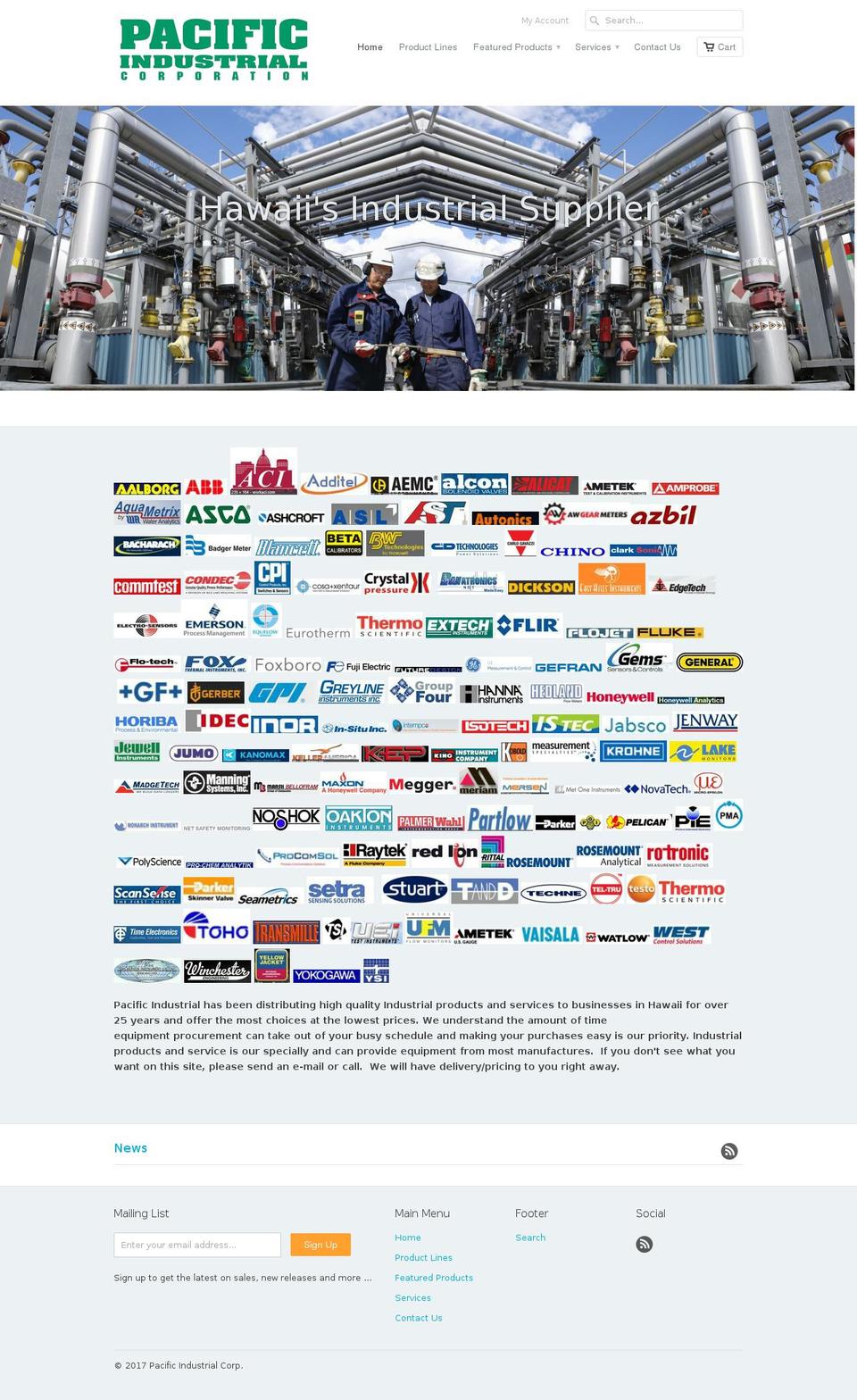 pacindonline.com shopify website screenshot