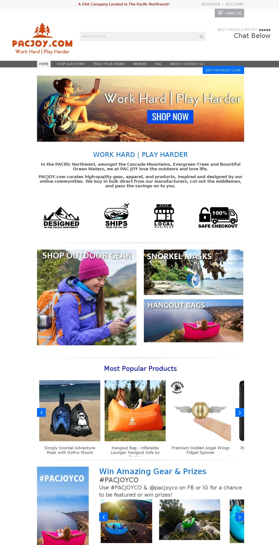 pacjoy.com — Shopify storefront screenshot
