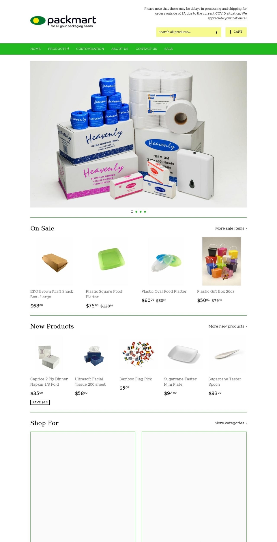 pack-mart.com.au shopify website screenshot
