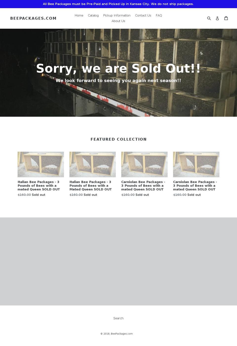 packagebees.com — Shopify storefront screenshot