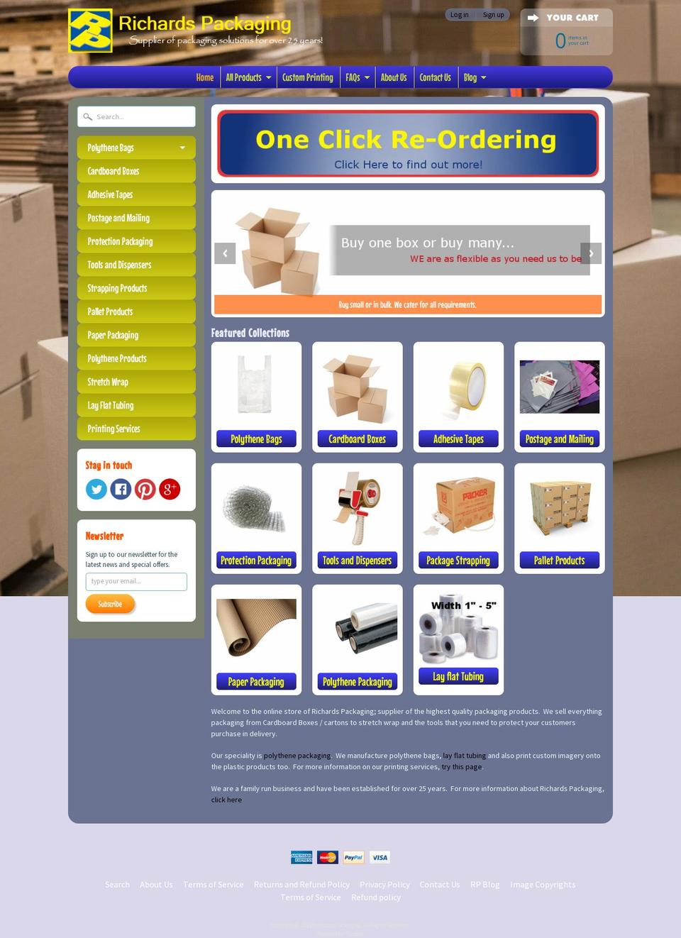 packagingsolutionsonline.uk shopify website screenshot