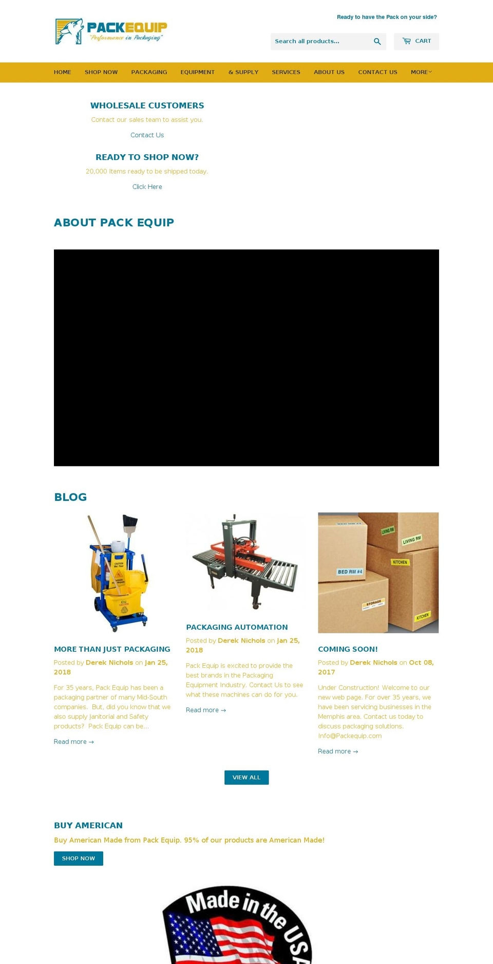 packequip.com — Shopify storefront screenshot