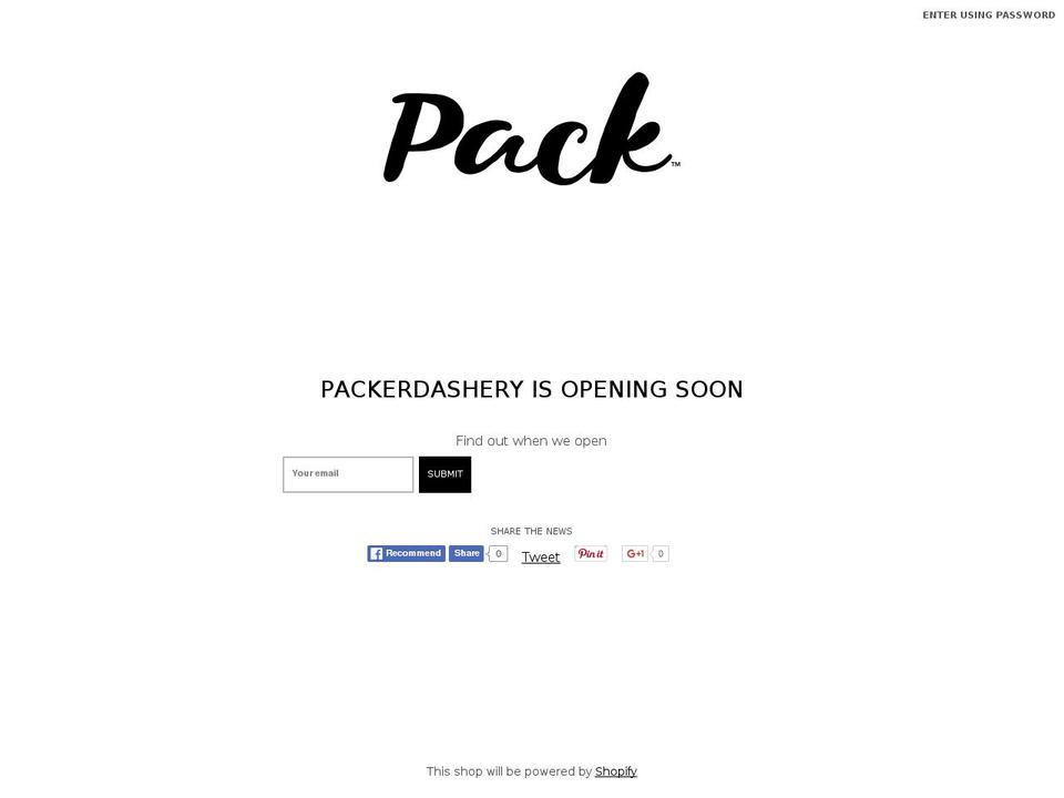 packerdashery.com shopify website screenshot