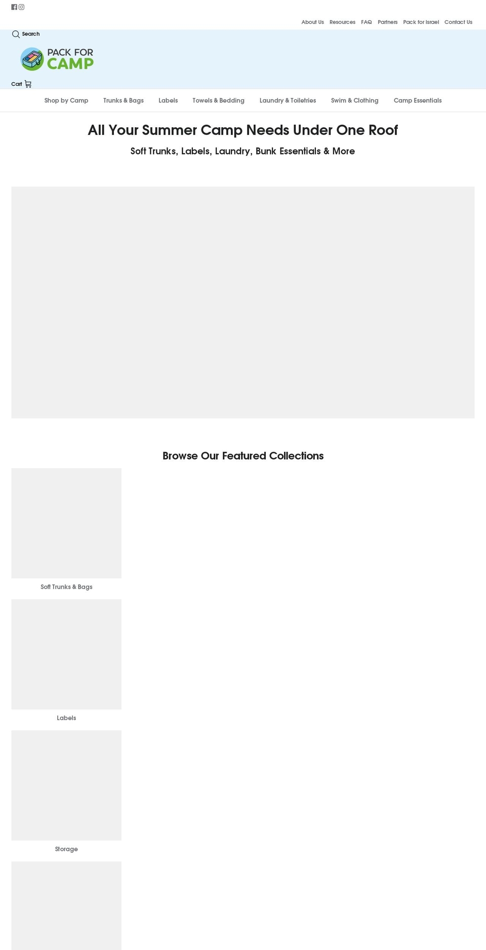 packforcamp.com shopify website screenshot