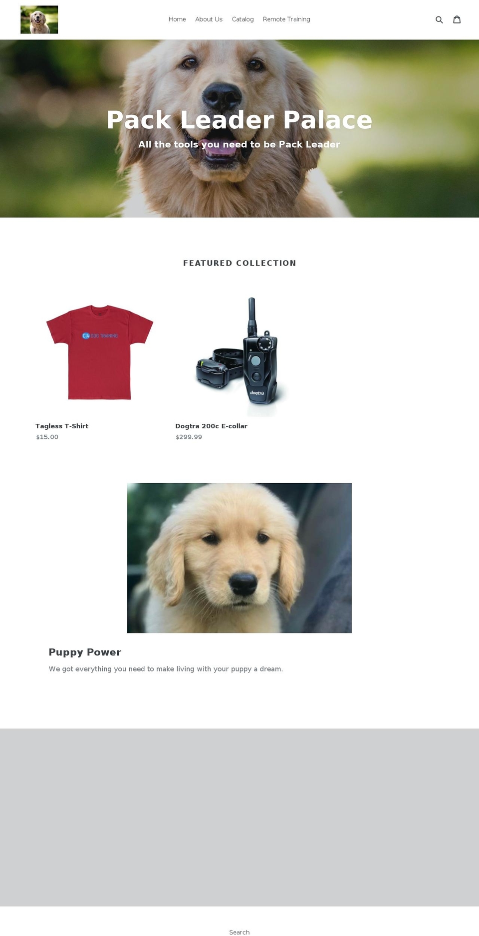packleaderpalace.com — Shopify storefront screenshot