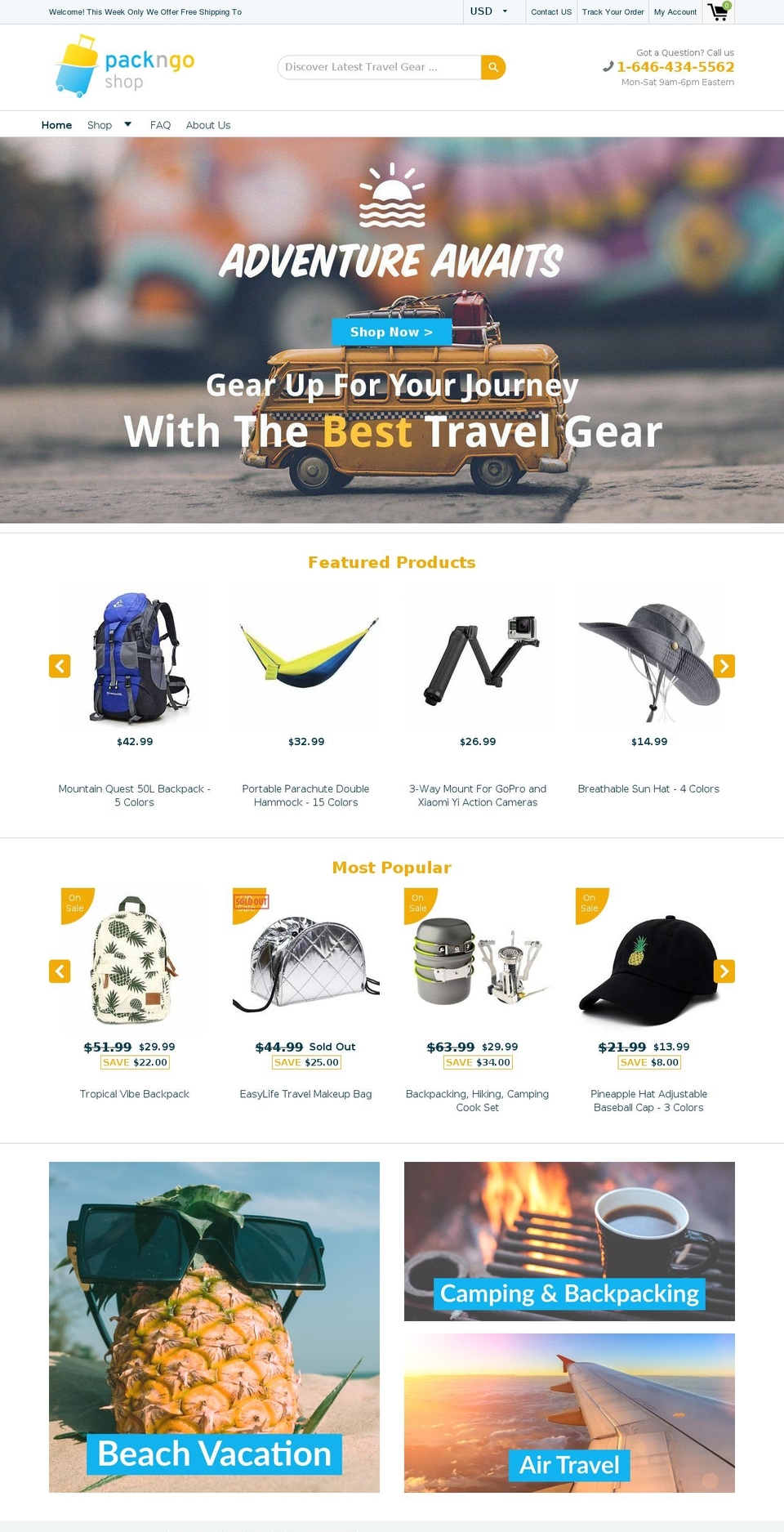 packngoshop.com — Shopify storefront screenshot