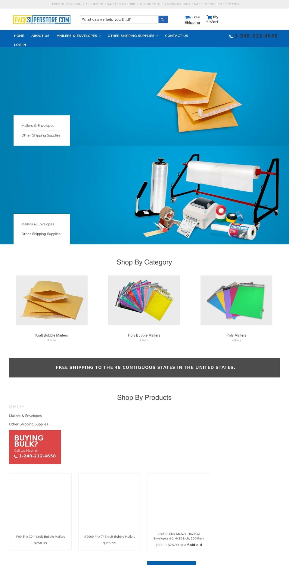 packsuperstore.com — Shopify storefront screenshot