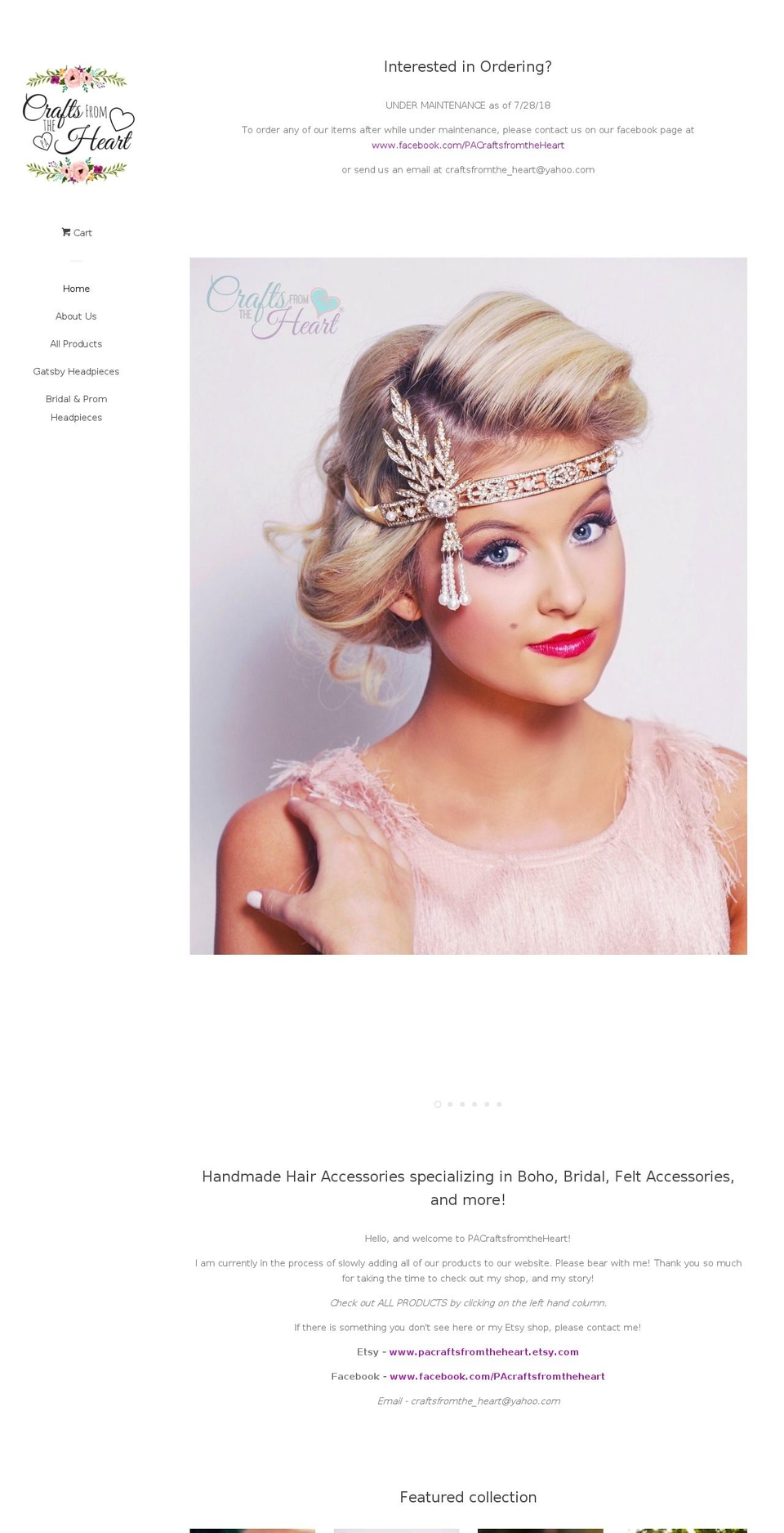 pacraftsfromtheheart.com shopify website screenshot