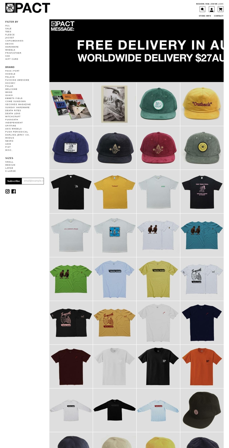 pactstore.com.au shopify website screenshot