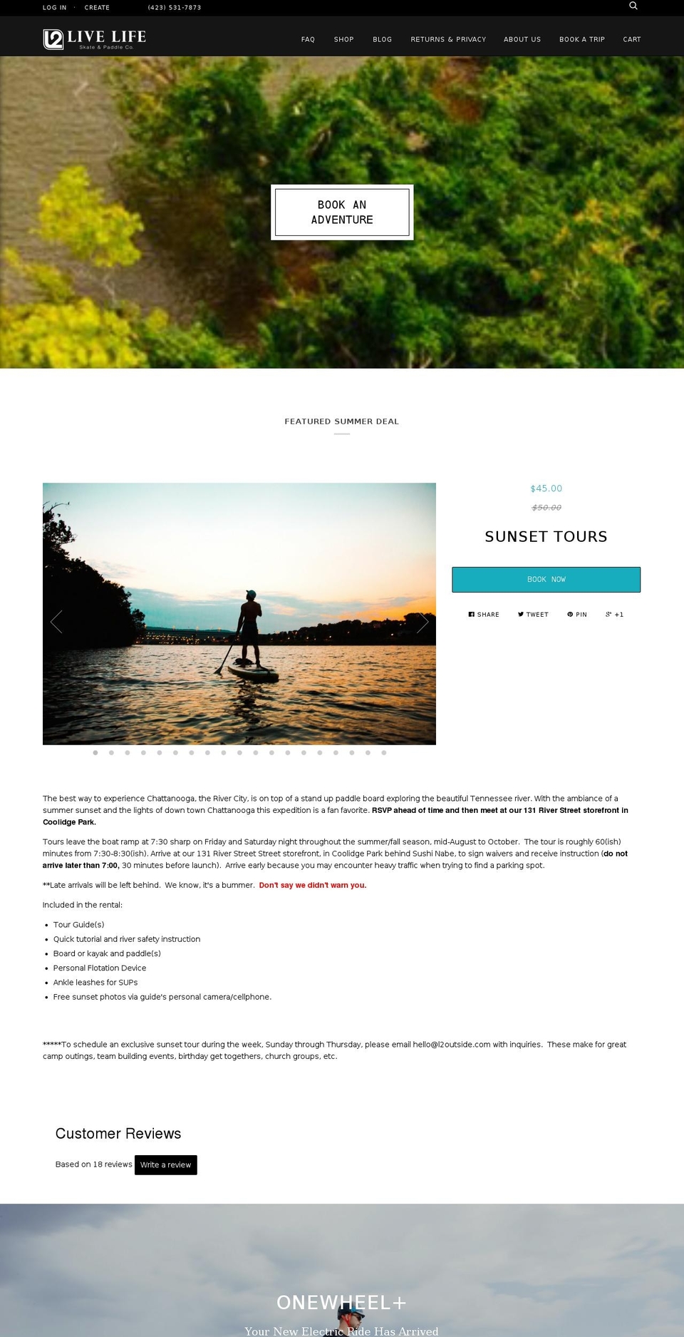 L2 Outside Summer Theme Shopify theme site example paddleboardchattanooga.com