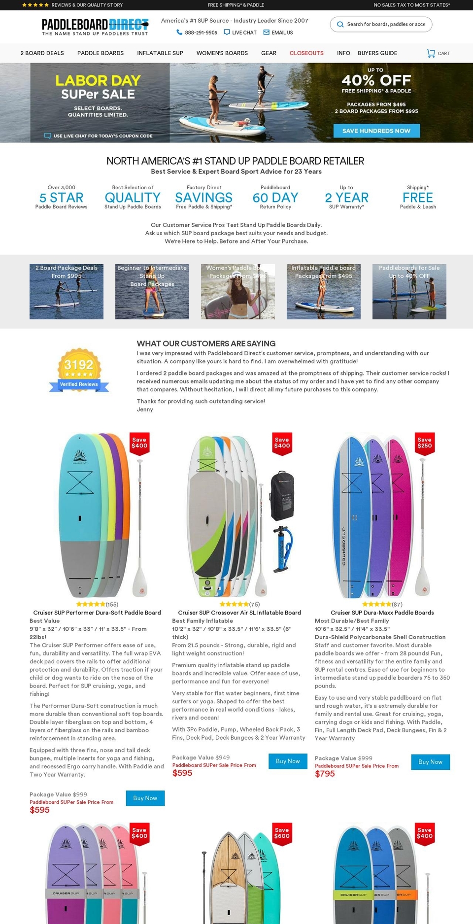 paddleboards.ca shopify website screenshot