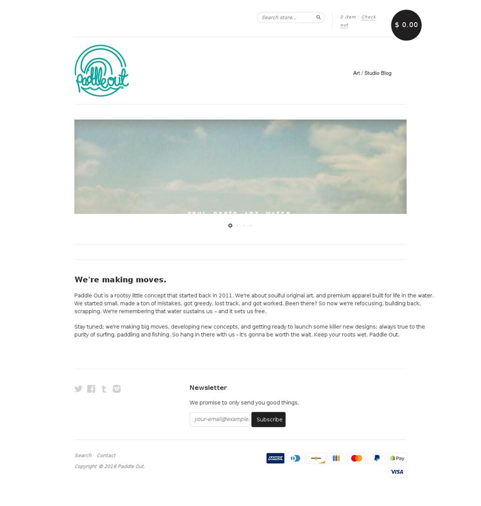 paddleoutstore.com — Shopify storefront screenshot