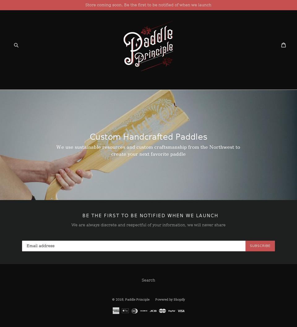 paddleprinciple.com shopify website screenshot