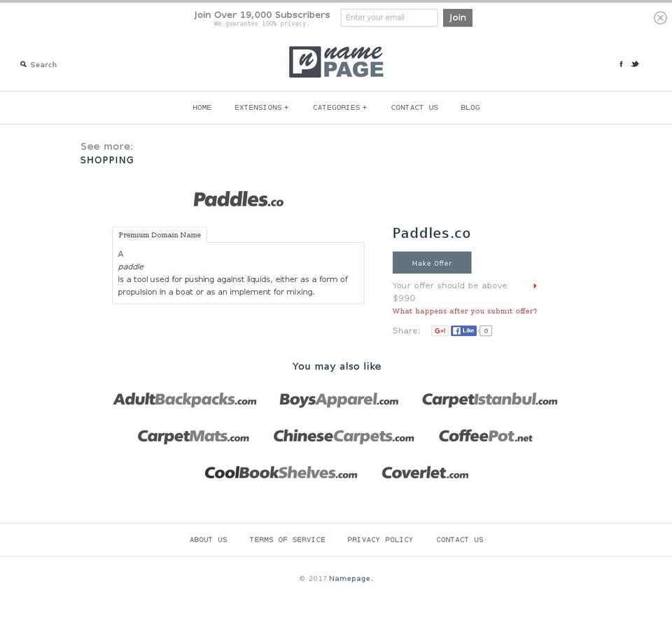 paddles.co shopify website screenshot