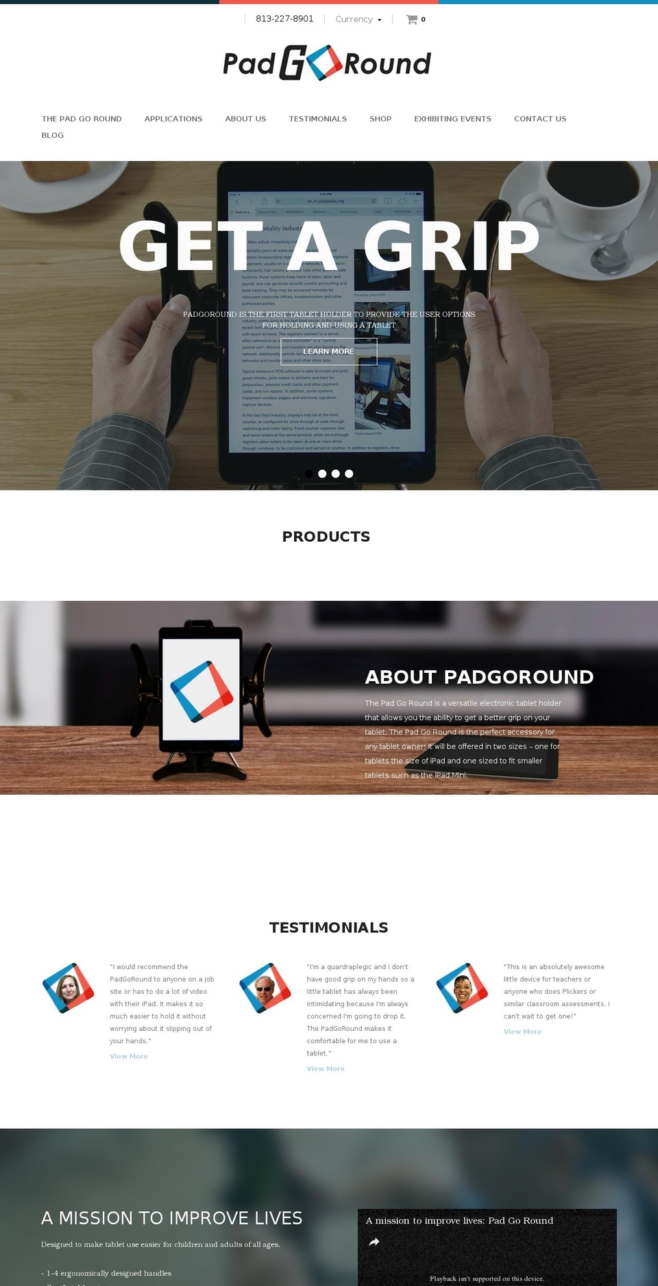 padgoround.com shopify website screenshot