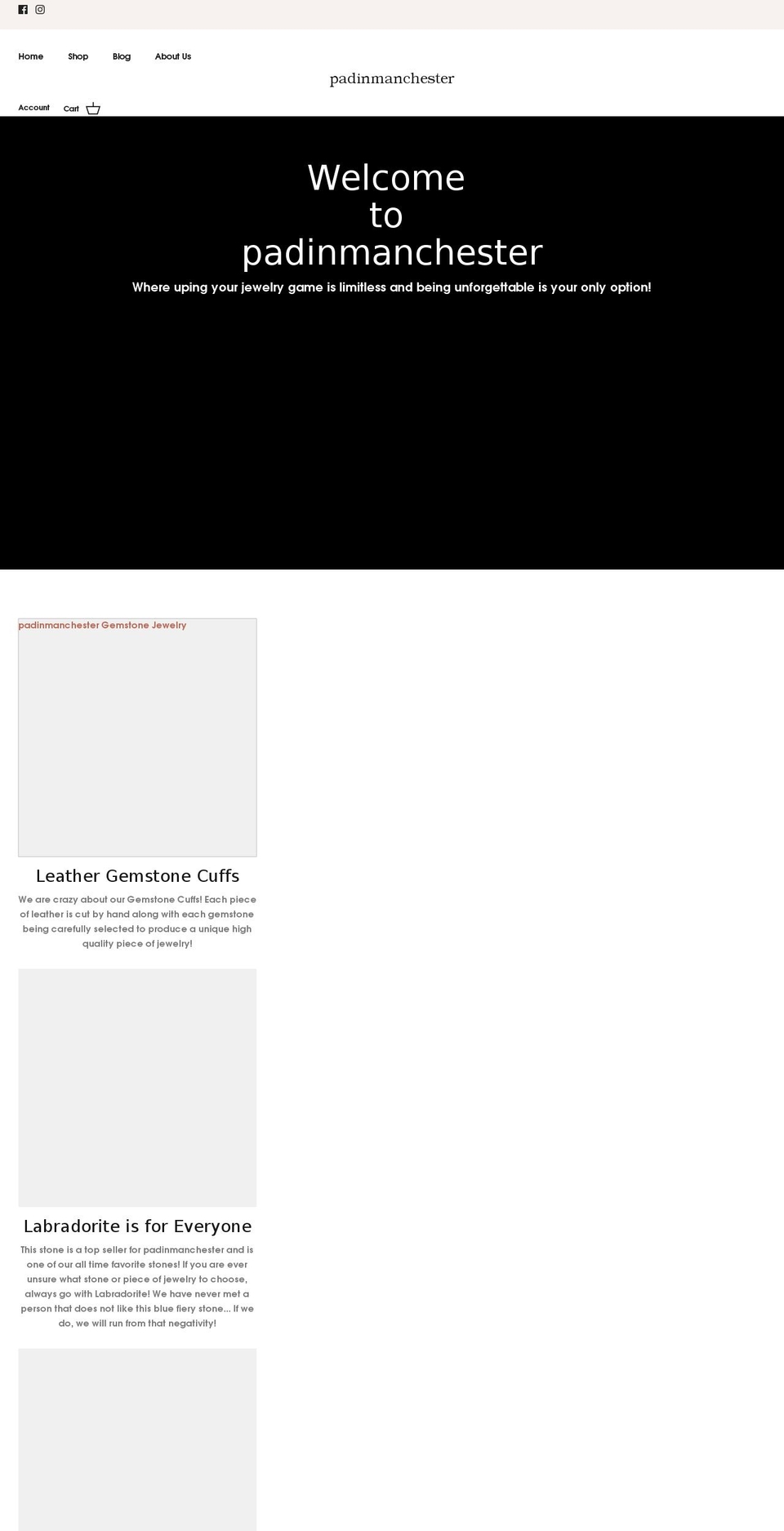padinmanchester.com shopify website screenshot