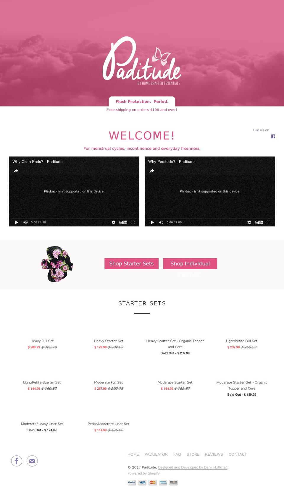 paditude.com shopify website screenshot
