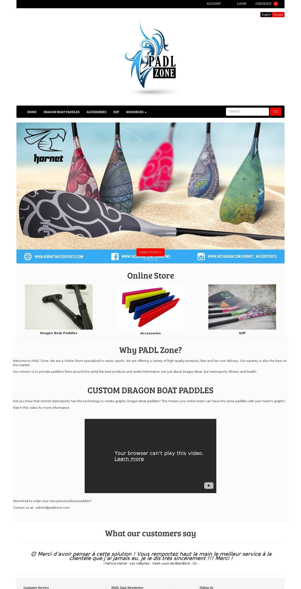 padl-zone.myshopify.com shopify website screenshot