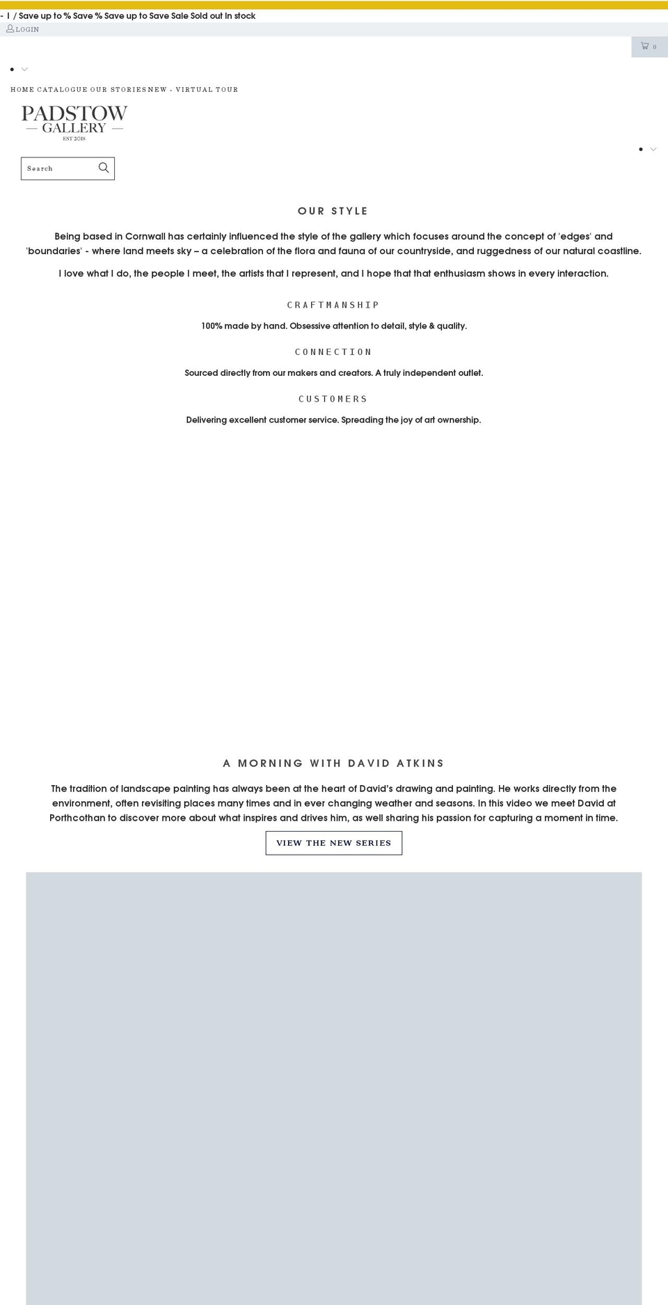 padstowgallery.co.uk shopify website screenshot