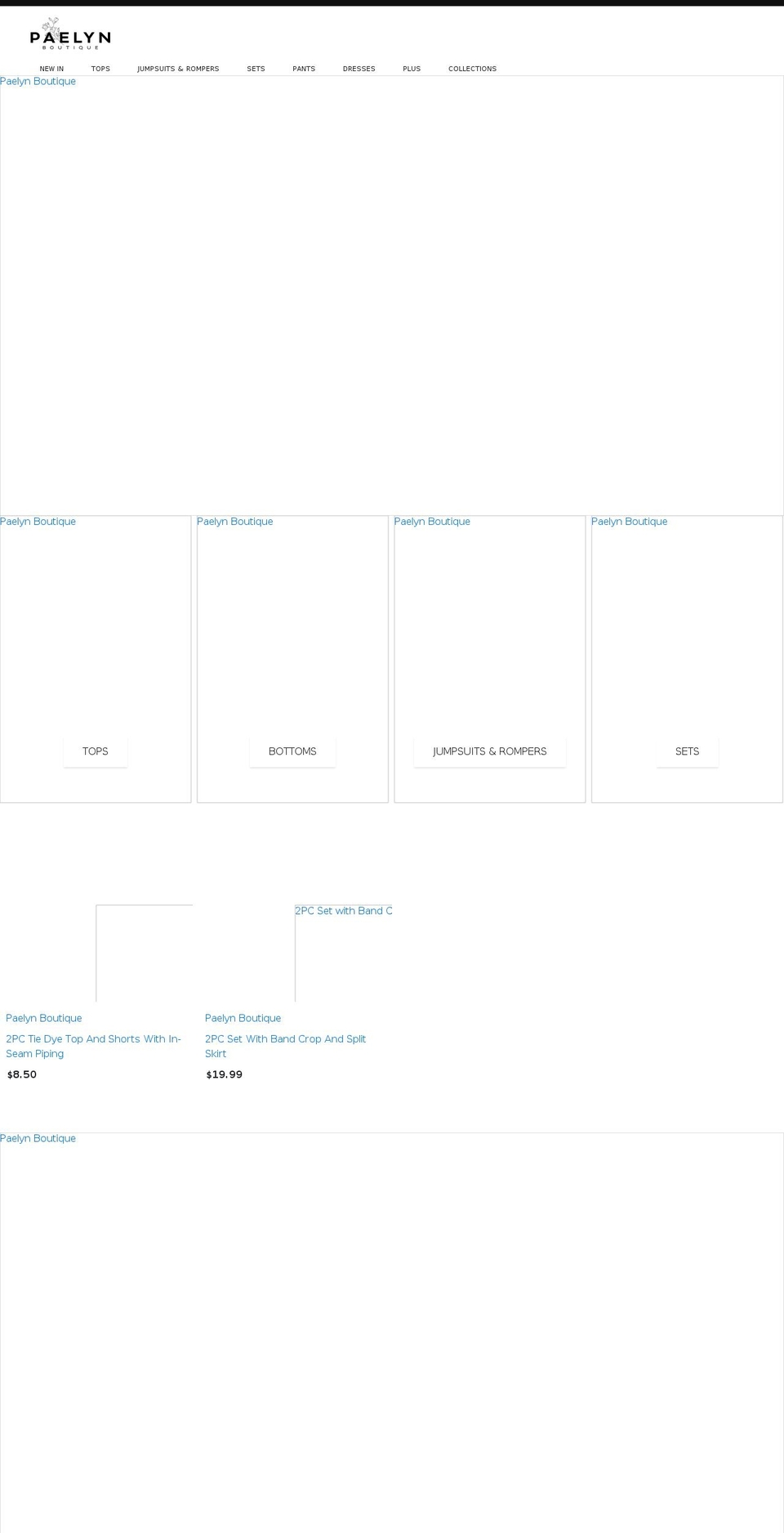 paelynboutique.com shopify website screenshot