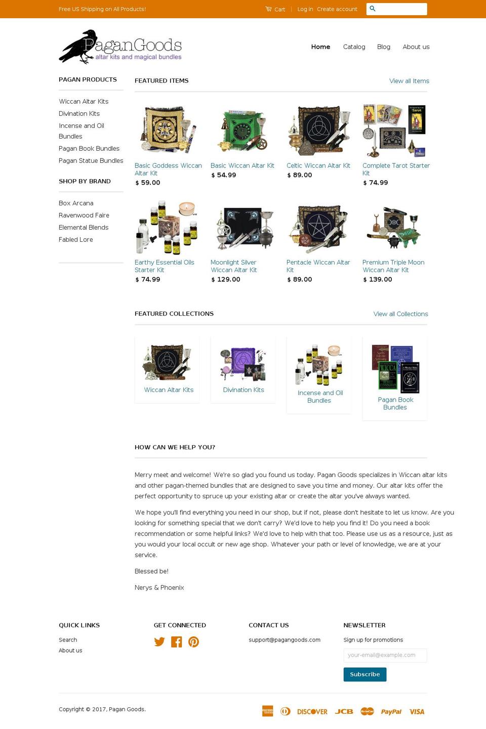 pagangoods.com shopify website screenshot