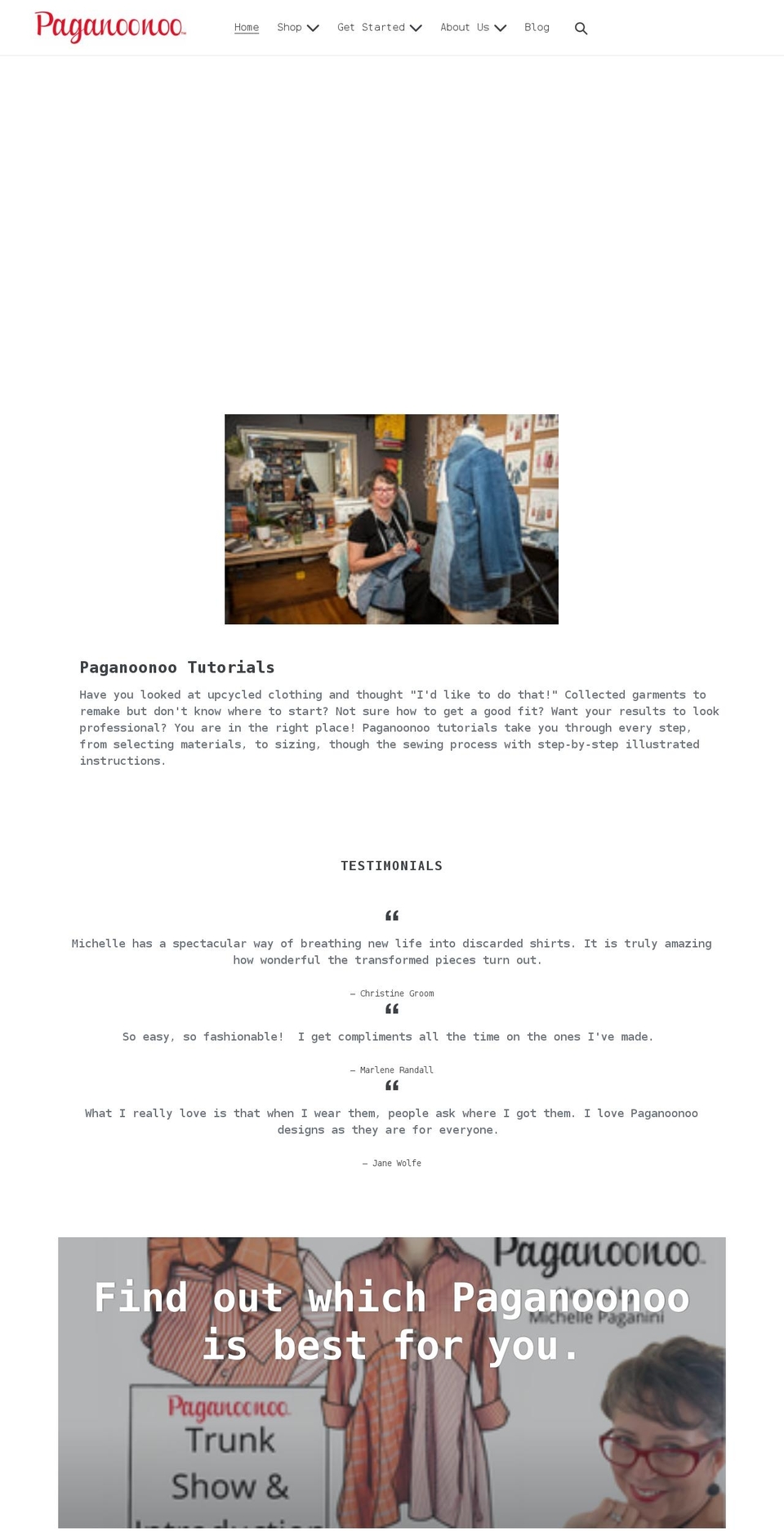 paganoonoo.com shopify website screenshot