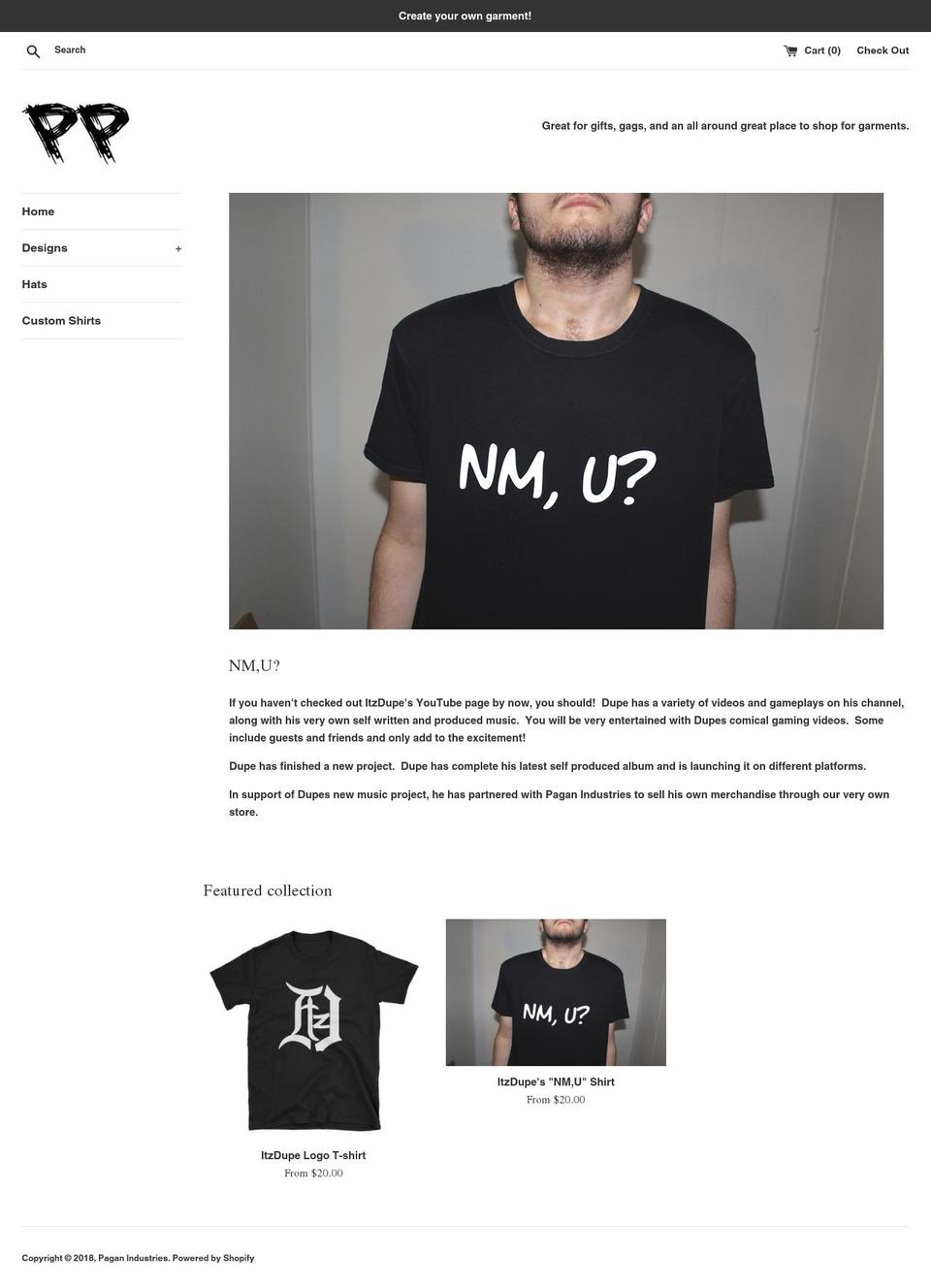 paganpressed.com — Shopify storefront screenshot