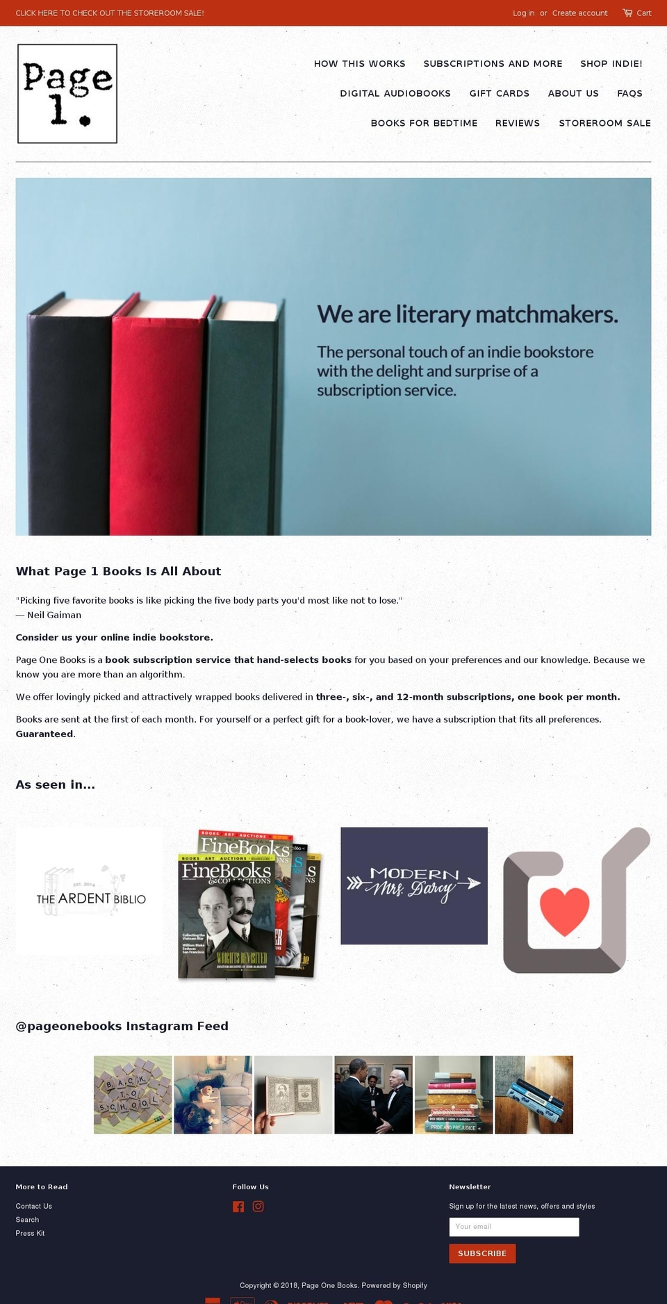 page1books.com shopify website screenshot