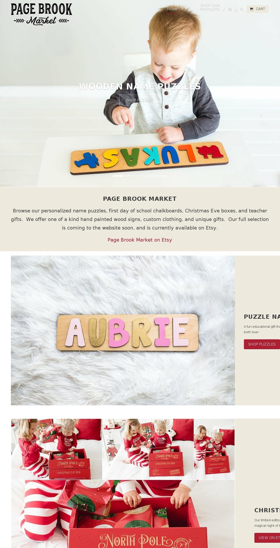 pagebrookmarket.com — Shopify storefront screenshot
